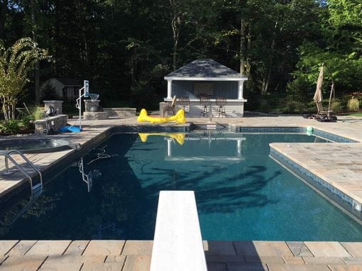 L Shaped Pool with Diving Board